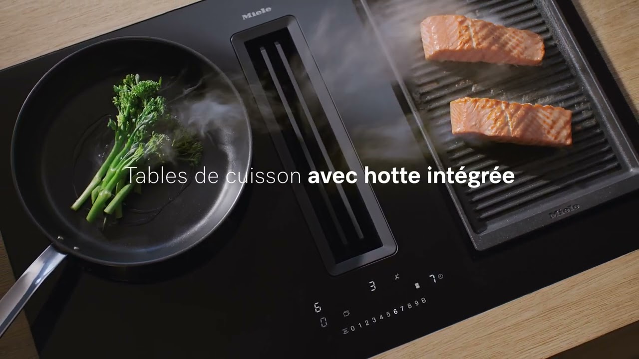 Miele un jour Miele pour toujours - Table de cuisson avec hotte intégrée contre les mauvaises odeurs