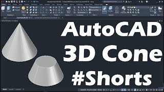 AutoCAD 3D Cone & Frustum of Cone #Shorts by #CADCAMTutorials