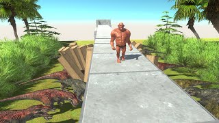 [ Dangerous Forest ] Run Away from Hungry Dinosaurs  Animal Revolt Battle Simulator