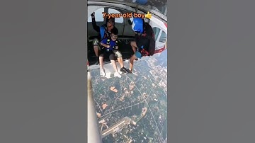 Thumbnail of 7 YEAR KID SKYDIVING😍😱😱❤️❤️||#skydiving#shorts