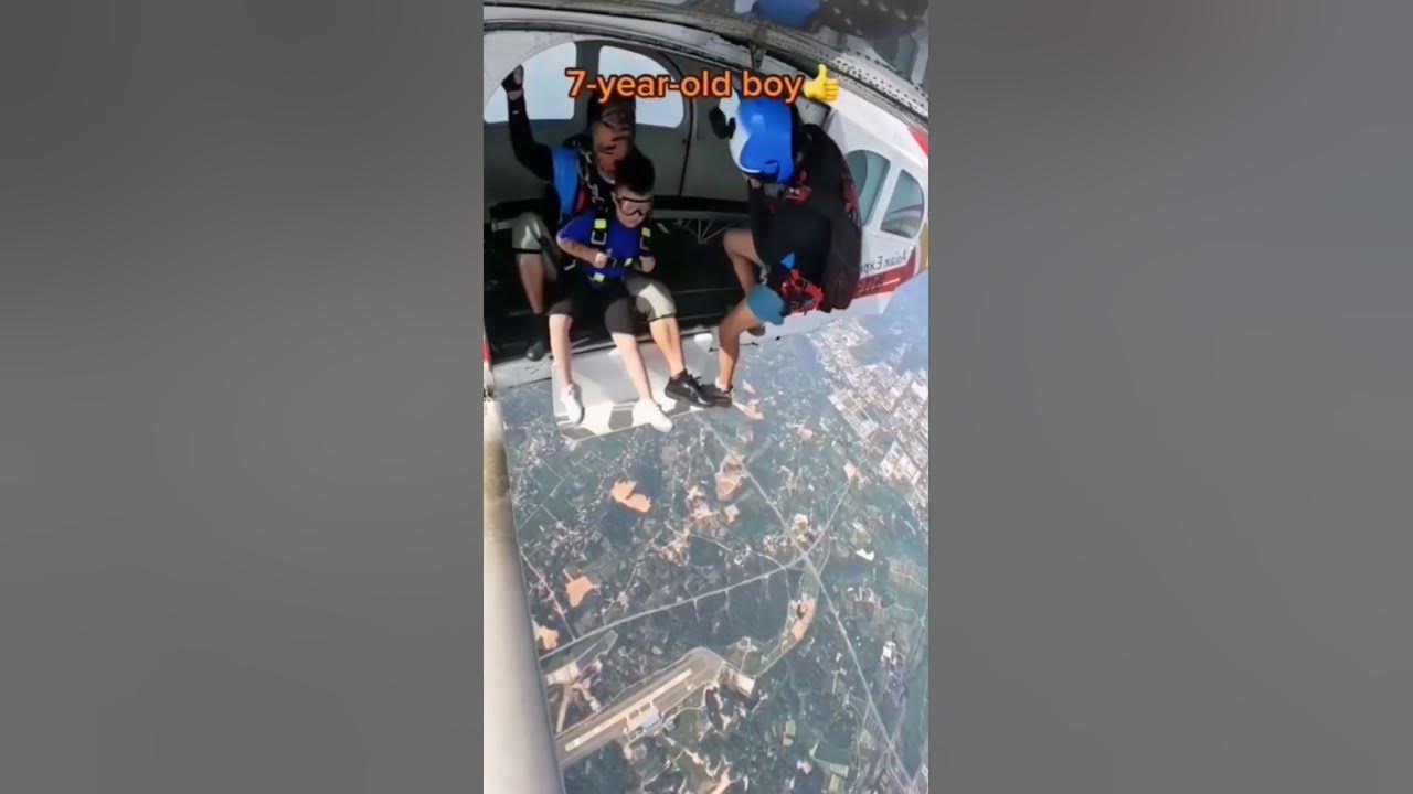 7 YEAR KID SKYDIVING😍😱😱❤️❤️||#skydiving#shorts