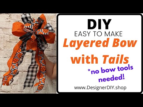 Easy Bow Maker  Dollar Tree Bow Maker for Easy Wreath Bows 