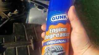 How to Degrease and Detail Engine Bay - Gunk Engine Degreaser Original - so good! Best Degreaser
