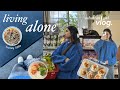 Living alone diaries   grocery shopping  haul cooking running errands