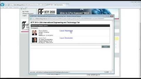 Tutorial Video on Meeting Status on Online B2B Meeting Centre