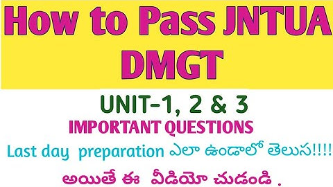 JNTUA R20 DMGT Very Important Questions | How to pass Discrete Mathematics & Graph Theory Important