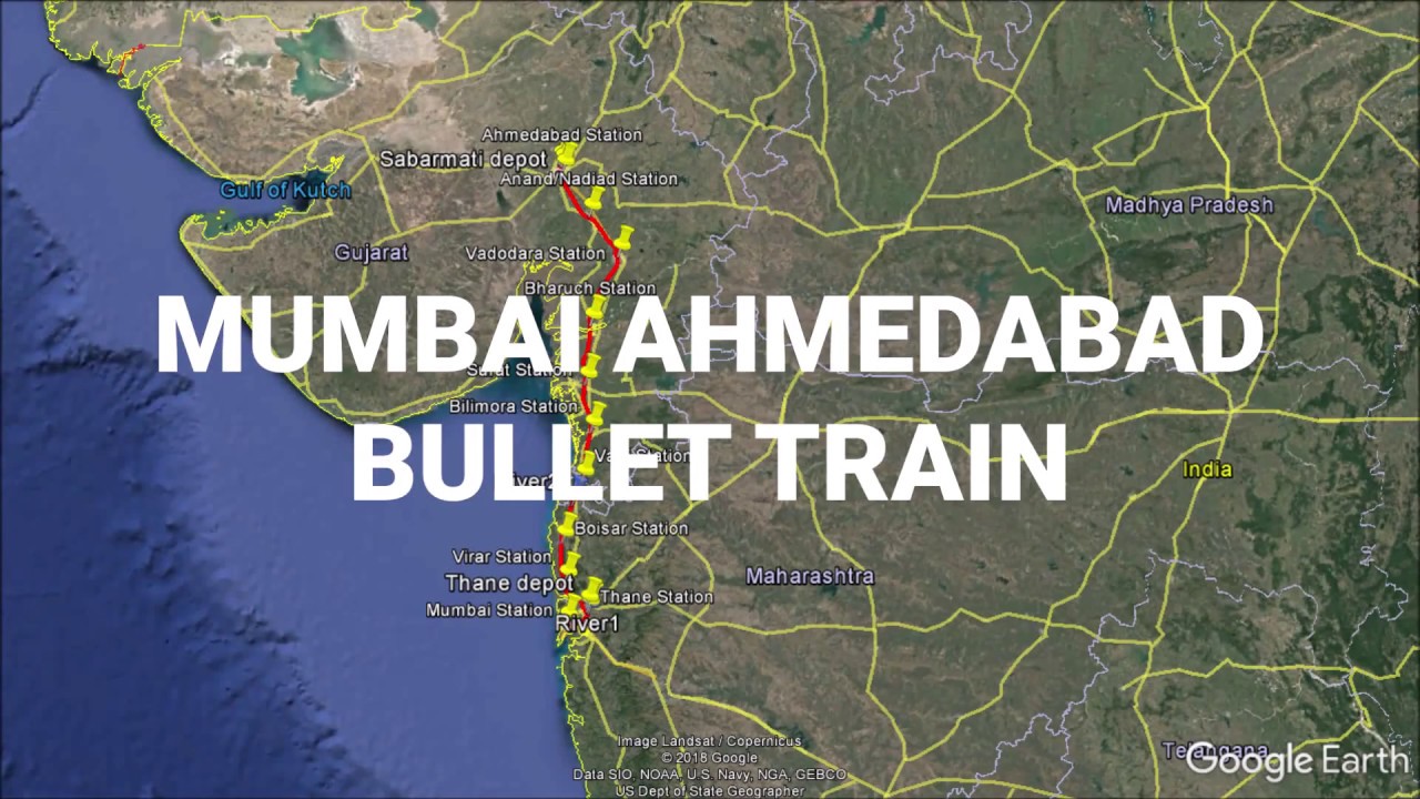 Mumbai Ahmedabad Bullet Train 2019 Stations Route Alignment Youtube