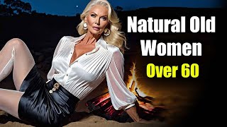 Women Over 60 By The Campfire In The California Woods🔥Must See Natural  Attractively Dressed | Older