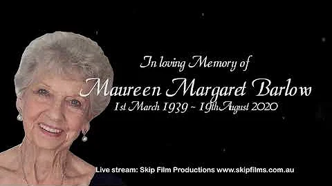 Maureen Margaret Barlow Service Video