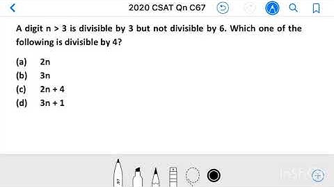 Civil Services 2020_Qn C67, A digit n greater than 3 is divisible by 3 but not divisible by 6. .....