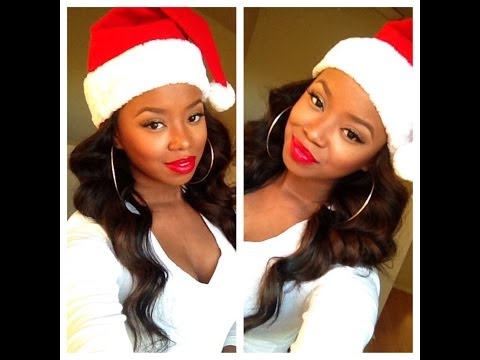 Easy Christmas Glitter Pinup Makeup