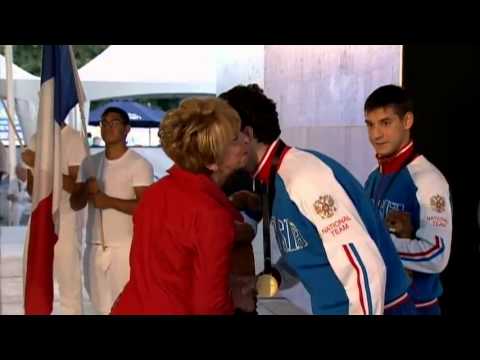 Swimming - men's 50m freestyle S8 medal ceremony - 2013 IPC Swimming World Championships Montreal