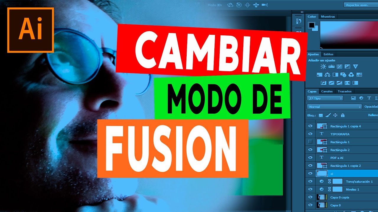 Cómo CAMBIAR los MODOS de FUSION en Illustrator cc - YouTube