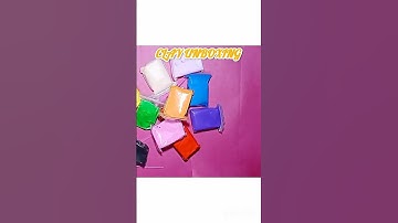 Unboxing My New Clay | Clay satisfying #art #art #clay art #diy  #super clay #Glitter Slime-1