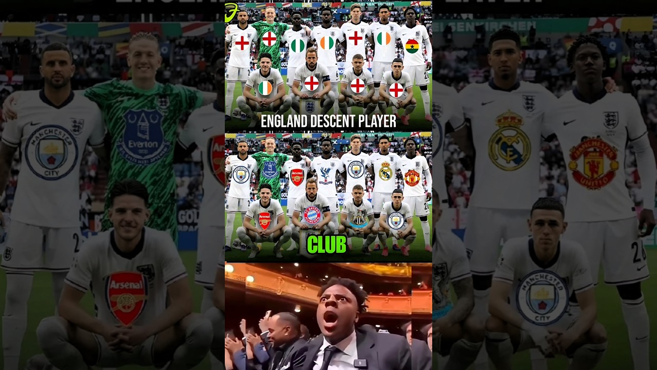 England National Team by Descent & Club 🇬🇧⚽