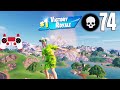 74 elimination solo vs squads gameplay wins fortnite chapter 5 season 2 ps4 controller