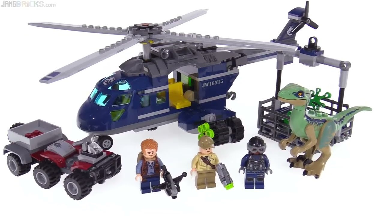 🔄 LEGO Jurassic World 2018 Blue's Helicopter Pursuit review