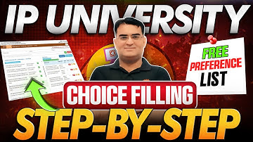 IP UNIVERSITY Choice FILLING Portal LIVE NOW!🚨 Complete Step-by-Step Process EXPLAINED | Must Watch!