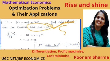 Optimization Problems & Their Applications - NTA UGC NET/JRF ECONOMICS