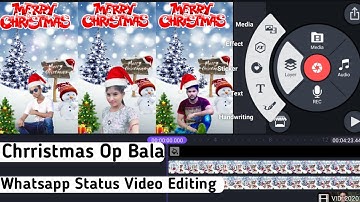 Christmas Video Editing In Kinemaster In bengali | Christmast Whatsapp Status Video Editing