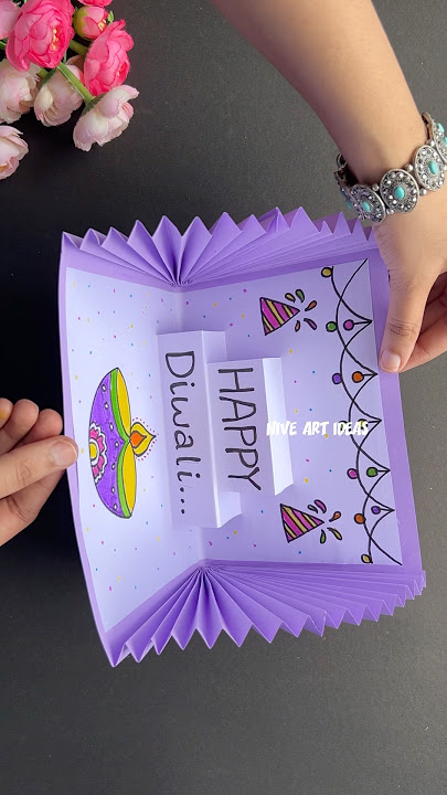 Diwali Pop- Up Card for competition • How to make easy Diwali Card Diwali greeting card making ideas