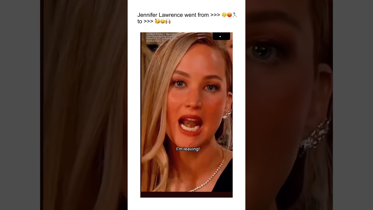 Реакция Дженнифер Лоуренс на победителя «Золотого глобуса»🏆😂