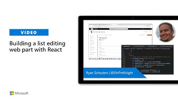 Building a list editing web part with React