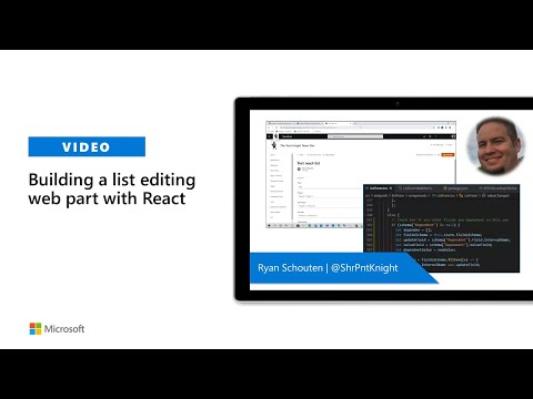 Building a list editing web part with React