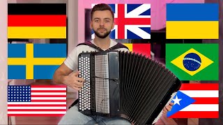1 Accordion 10 Countries | Cover Songs