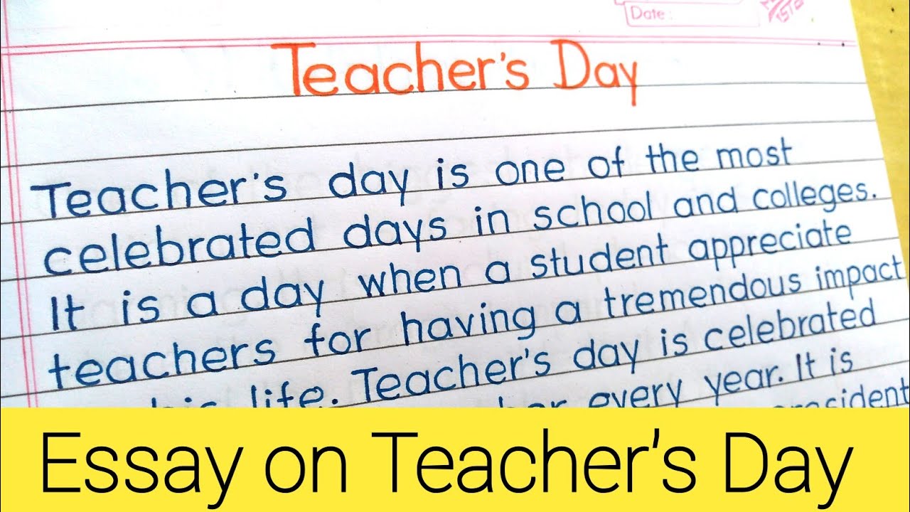 essay teacher day par