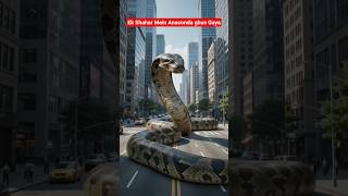 Big Anaconda Snake on Video 3 🐍🚗 #snake #shorts