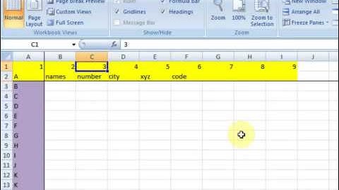 Lesson # 87 The Freeze Row   Column Microsoft Office Excel 2007   2010 Tutorial Urdu