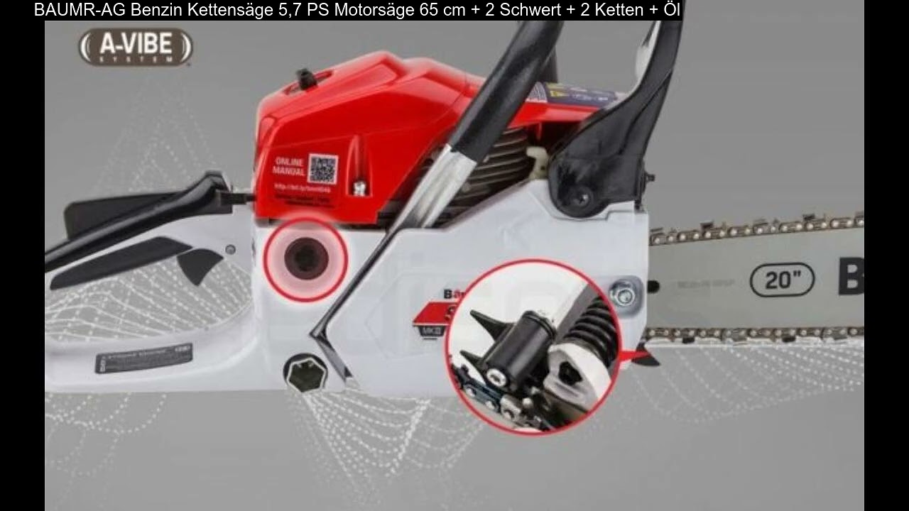 SECURA 2 Sägeketten Für Boomag 5800 Motorsäge – 45 Cm, 0.325" Teilung, 72 Treibglieder