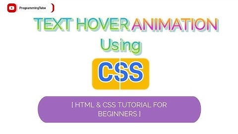 Creative Text Hover Animation using CSS | CSS Hover Effects #css