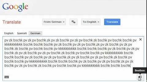 Google Translate Beatbox