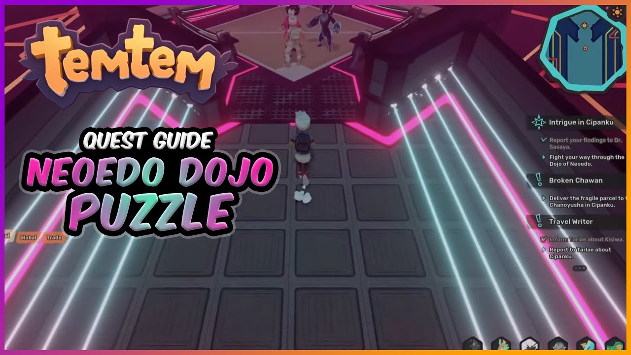 Neoedo Dojo Puzzle Quest Guide Temtem Quests YouTube
