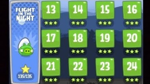 Bad Piggies: Flight In The Night, level 13-24