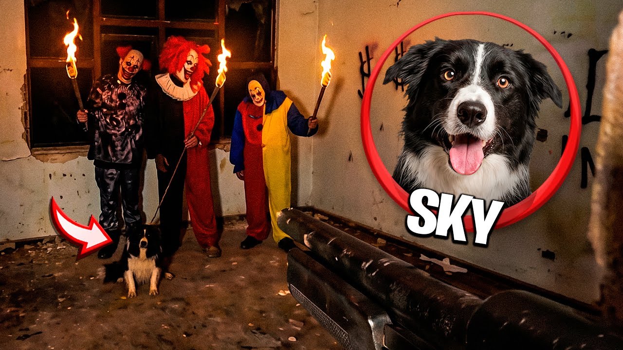 ACHEI A SKY NA CASA DO PALHAÇO 🤡!! 🐶