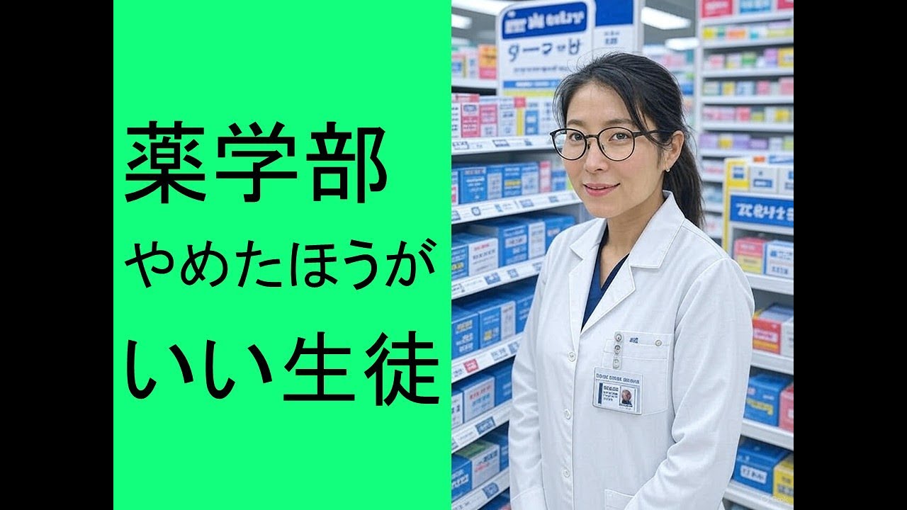 薬学部志望をやめた方がいい生徒