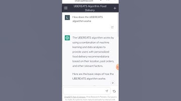 #chatgpt AI #uber algorithm