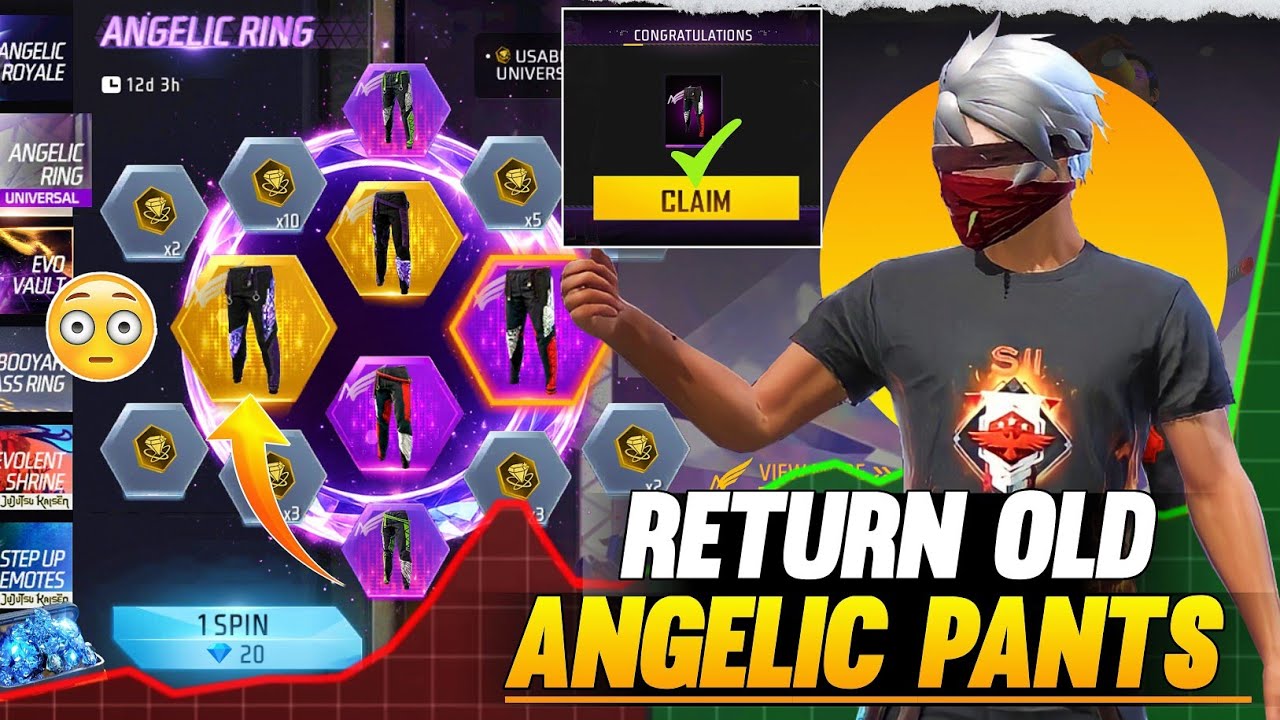 i Got Most Rare Red Angelic Pant in 1 Spin 😭 New Angelic Pants Event Free Fire 
