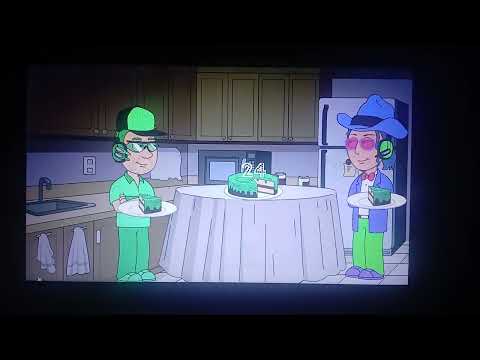 Me & @StarMintGreenAnimationsDude02 eating a mint cake for his 24th birthday