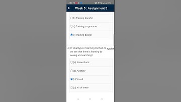 NPTEL // Training and Development || Week 5 Assignment solution