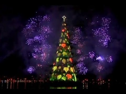 Penyalaan Lampu Pohon Natal Apung Terbesar di Dunia YouTube