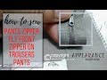how to how to sew fly front zipper on trousers pants