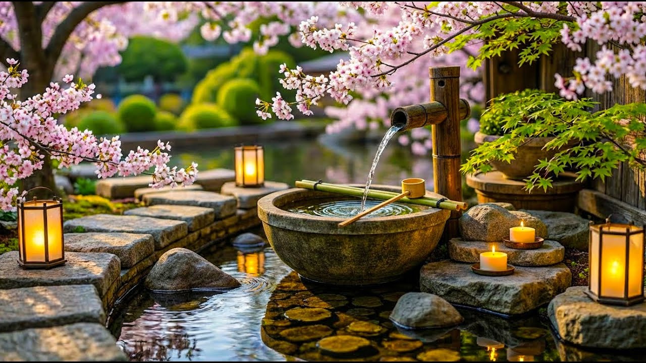 Healing Piano with Bamboo Water Sounds 🌿 Relaxing Nature Music for Deep Sleep, Meditation & Relax
