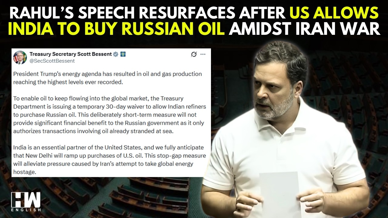 WATCH: LoP Rahul Gandhi's Speech Resurfaces After US Allows India To Buy Russian Oil Amidst Iran War