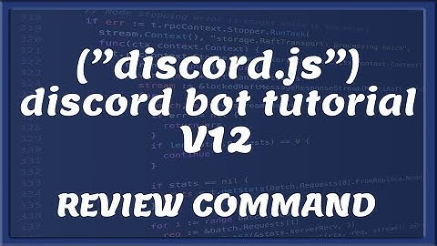 DISCORD BOT DEV V12 || Review command | Tutorial #14 [Nederlands/Dutch]