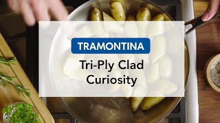 Tramontina - 8 Quart Tri-Ply Clad Stainless Steel Covered Stock Pot video