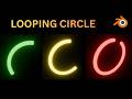 Glowing Looping Circle Animation in Blender with Geometry Nodes